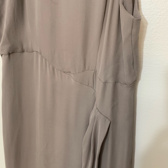 La Fee Verte Taupe High Neck Wrap Dress Size S - Picture 3 of 7